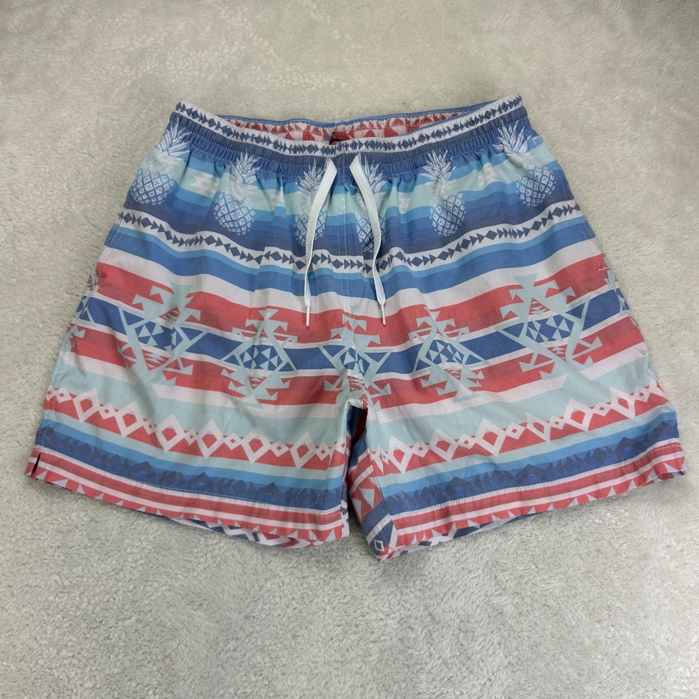 Chubbies 5.5" Swim Shorts Mens XL Multicolor Aztec Pineapple Print Lined Stretch